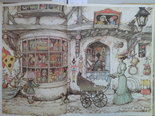 Anton-Pieck-borduren-De-Speelgoedwinkel-maand-10-afmeting-54-x-36-cm